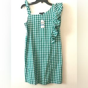 Nautica Green Checkered Kids Dress